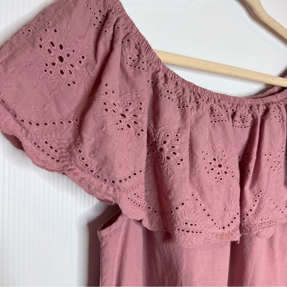 KNOX ROSE Off Shoulder Eyelet Flounce Blouse. Size XXL - Picture 4 of 7